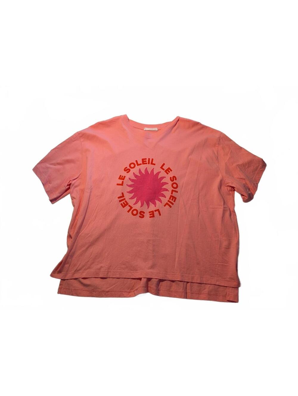 Primark Cares Pink 'Le Soleil' Graphic T-Shirt Large